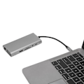 Miniatyrbild 2 av 4: HURRISE 10 i 1 USB Hub 10 i 1 USB C Hub 1000M LAN Ethernet 4K HDTV VGA 100W PD Snabbladdning Audio USB Splitter