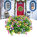Miniatyrbild 4 av 4: HURRISE Konstgjord Simulerad Blomsterkrans - Väggdekor för vardagsrum, ytterdörr, foajé, sovrum, fest
