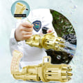 Miniatyrbild 2 av 5: Såpbubblepistol, guldfärg (batteridriven)