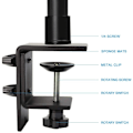 Miniatyrbild 11 av 11: 2x hopfällbart skrivbordsfäste Studio Light Stand Flash Video Bracket