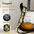 Miniatyrbild 7 av 11: LEKATO LGS-6 Rem för elektrisk akustisk gitarr 6 plockar 2 lås Yellow