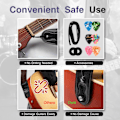Miniatyrbild 9 av 11: LEKATO-rem med 6 val 2 lås för elektrisk akustisk gitarr Red