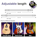 Miniatyrbild 7 av 11: LEKATO-rem med 6 val 2 lås för elektrisk akustisk gitarr Purple