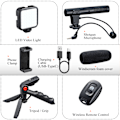 Miniatyrbild 2 av 7: Smartphone Vlogging Kit med lätt mikrofon stativhållare
