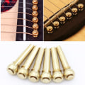 Miniatyrbild 1 av 4: 6st Mässingsgitarr Bridge Pins String Nail för akustisk gitarr