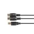 Miniatyrbild 5 av 10: USB till MIDI In/Out 5 Pin Interface Converter Kabel för PC Laptop