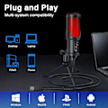 Miniatyrbild 7 av 9: USB kondensatormikrofon Mic Kit Stativstativ Recording Studio