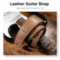 Miniatyrbild 4 av 10: LEKATO akustisk elgitarr basrem 2,5" bred justerbar Brown