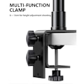 Miniatyrbild 10 av 11: 2x hopfällbart skrivbordsfäste Studio Light Stand Flash Video Bracket