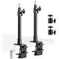 Miniatyrbild 1 av 11: 2x hopfällbart skrivbordsfäste Studio Light Stand Flash Video Bracket