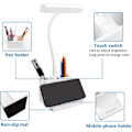 Miniatyrbillede 3 af 5: 5W LED skrivebordslampe, 3 lystilstande og 3 justerbare lysstyrker, USB-opladelig skrivebordslampe til børn