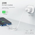 Miniatyrbilde 4 av 7: 2-pakning - Lader for iPhone - Hurtiglader - Adapter + Kabel 20W Hvit one size iPhone 2-pakning iPhone（NT） 2-pakning iPhone 2-pakning 2-Pack iPhone