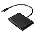 Miniatyrbillede 1 af 7: 5-i-1-adapter Multiport USB3.1 Type-C til VGA/HDMI/2 x USB Hub A0307 Computertilbehør