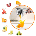Miniatyrbillede 2 af 7: Manuel frugtpresser i rustfrit stål, kraftig citronpresser i legering, højkvalitets appelsinpresser, simpel ekstraktor, håndholdt husholdningsmaskine i metal