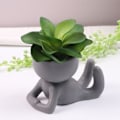 Miniatyrbillede 6 af 10: Sukkulente plantepotter plantepotter SORT 2 2 sort black 2-2