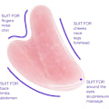 Pikkukuva 2 / 5: Gua Sha -hierontatyökalu ruusukvartsista, jade GuaSha -kasvotyökalu, Gua-Sha -kivi niska- ja vartalokylpylään