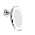 Miniatyrbillede 1 af 5: LED-belyst 10x forstørrelsesspejl med kraftig sugekop, stærkt diffust lys og 360 graders roterende justerbar arm, bærbar trådløs