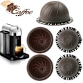 Miniatyrbilde 1 av 5: 5 stk. gjenbrukbare Vertuo-kapsler, påfyllbare kaffekapsler (brun 150 ml, 5) brown