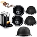 Miniatyrbilde 1 av 5: 5 stk. gjenbrukbare Vertuo-kapsler, påfyllbare kaffekapsler (svart 230 ml, 5) black