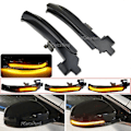 Miniatyrbillede 1 af 5: 2X Til Volvo S60 CC S60 II S80 II V40 CC 40 II V60 V60 CC V70 LED Sekventiel Dynamisk sidespejl blinklys Blinklyslampe