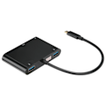 Miniatyrbillede 4 af 7: 5-i-1-adapter Multiport USB3.1 Type-C til VGA/HDMI/2 x USB Hub A0307 Computertilbehør