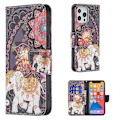 Miniatyrbillede 1 af 2: Wonderland iPhone 13 Pro flip etui - Blomst Og Elefant Multicolor
