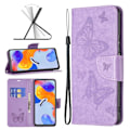 Pikkukuva 2 / 2: Butterfly Xiaomi Redmi Note 11S 5G / Xiaomi Redmi Note 11 Pro nahkakotelo - Violetti Purple
