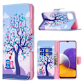 Pikkukuva 1 / 2: Wonderland Samsung Galaxy A22 5G Läppäkotelo - Puu And Pöllö Multicolor