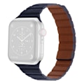 Miniatyrbild 1 av 2: Apple Watch Series 8 (41mm) dubbelfärgat klockarmband i äkta läder - Spindle Blå Blå