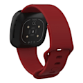 Miniatyrbild 1 av 2: Fitbit Sense 2 / Versa 4 klockarmband i silikon - Djup Röd Storlek: L Röd