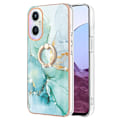 Pikkukuva 1 / 2: Marble Patterned Suojakuori With Ring Holder For OnePlus Nord N20 5G - Vihreä Marble Haze Green