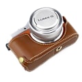 Miniatyrbillede 1 af 2: Panasonic Lumix DC-GF10 halvt kamera beskyttelsesetui i læder - Brun Brown