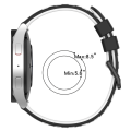 Miniatyrbillede 2 af 6: 20 mm universal urrem i silikone med dobbelt farve og huller - Sort / Hvid Black