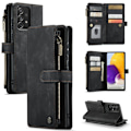 Miniatyrbillede 1 af 2: CaseMe Samsung Galaxy A72 5G etui med lynlås og pung - Sort Black