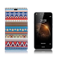 Pikkukuva 1 / 2: Huawei Y6II Compact Kuviollinen Nahkakotelo Läpällä - Heimo Geometrinen Kuvio Multicolor
