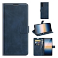 Miniatyrbillede 2 af 2: Wallet-style Læder Etui til Sony Xperia 10 Iii - Blå Blue