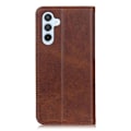Miniatyrbillede 2 af 6: Flip Etui med Pung i Ægte Læder til Samsung Galaxy A24 4G - Kaffe Brown