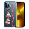 Miniatyrbillede 1 af 2: Mønstertryk i juleserien Fleksibel Anti-fall Phone Case Protector iPhone 13 Pro Max 6,7 tommer - Ugler Multicolor