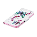 Pikkukuva 2 / 2: Butterfly Samsung Galaxy A50 nahkakotelo - Perhonen Ja Kukka Multicolor