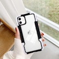 Miniatyrbillede 2 af 2: Stødsikkert beskyttelses cover til iPhone 12 Mini - Sort/Hvid White