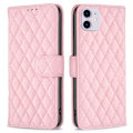 Miniatyrbillede 1 af 2: BINFEN COLOR BF Style-14 iPhone 11 6.1 tommer Drop Resistant Phone Cover Adjustable Stand Matte Leather Wallet Case med magnetisk lås - Lyserød Pink
