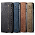 Miniatyrbillede 2 af 2: Jeans Samsung Galaxy Quantum 2 / Samsung Galaxy A82 5G flip etui - Sort Black