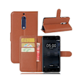 Miniatyrbild 1 av 2: Nokia 5 Enfärgat skinn fodral - Brun Brun
