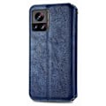 Pikkukuva 2 / 6: Nahkakotelo With A Stylish Rhombus Imprint For Motorola Edge 30 Ultra / X30 Pro - Sininen Blue