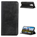 Miniatyrbillede 1 af 2: Wallet-style ægte Læder Flipcase til Motorola Moto G9 Play - Sort Black