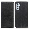 Pikkukuva 1 / 2: Lompakko-style Aitoa Nahkaa Läppäkotelo For Samsung Galaxy A54 - Musta Black