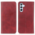 Pikkukuva 1 / 6: Lompakko-style Aitoa Nahkaa Läppäkotelo For Samsung Galaxy A24 4G - Punainen Red