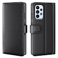 Pikkukuva 1 / 2: Aito nahkakotelo luottokorttipaikoilla Samsung Galaxy A23 - Musta Black