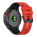 Miniatyrbillede 1 af 2: Garmin Fenix 7X tofarvet silikone-urrem - Rød / Sort Red