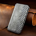 Pikkukuva 4 / 6: Nahkakotelo With A Stylish Rhombus Imprint For Nokia X30 - Harmaa Silver grey